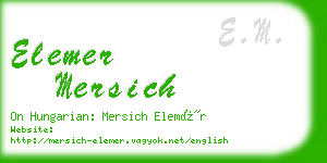 elemer mersich business card